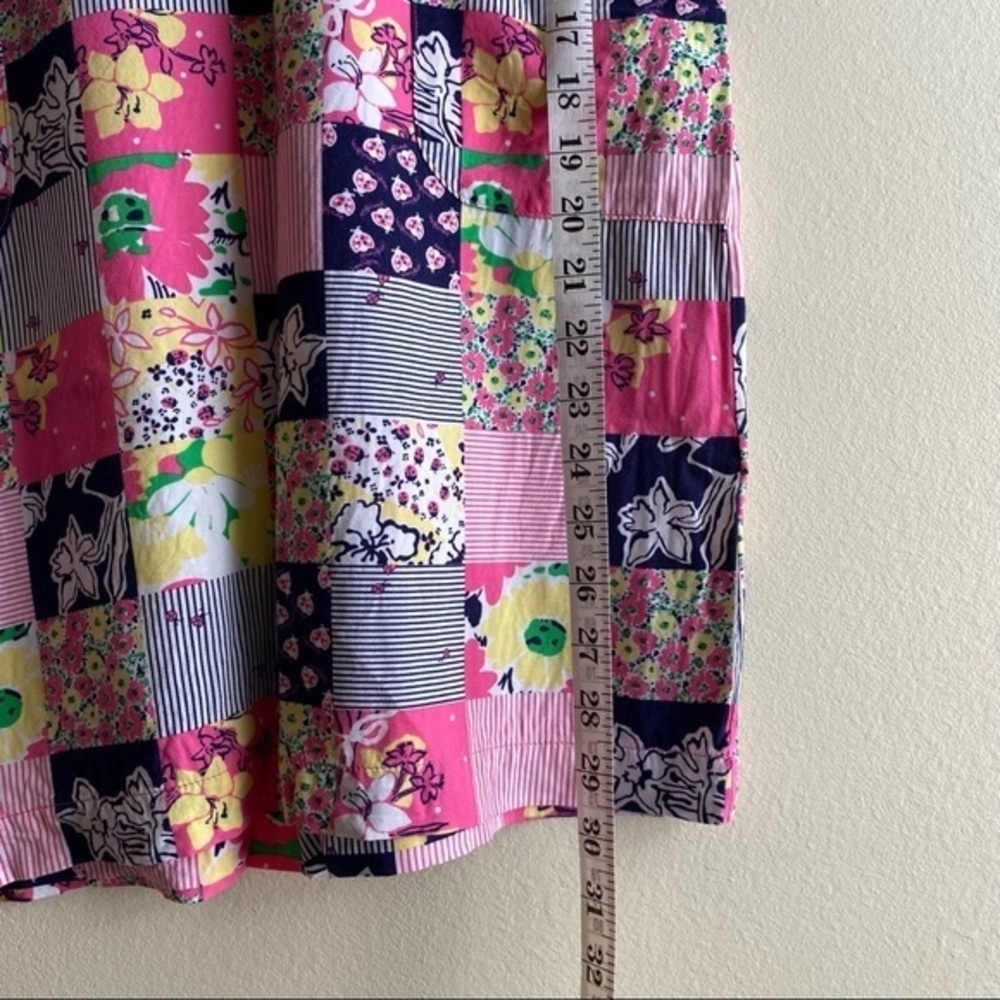 Lilly Pulitzer Cap Sleeve Patchwork Pullover Shif… - image 5